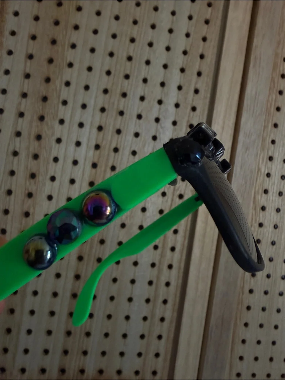 New handmade festival Tout Va bien french (all is well) Beaded Black Sunglasses
